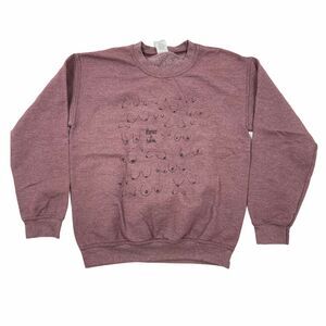 Perfect Boobs are Boring Sweatshirt Size S Pink Cotton Long Sleeves Crew Neck